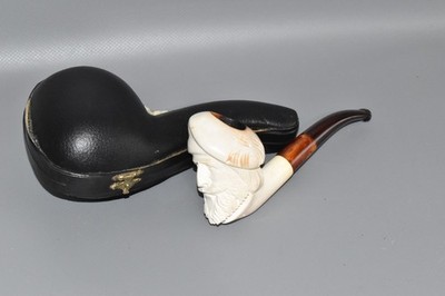 Meerschaumpfeife Sultan mit Etui Girgin Türkei Fach #E3