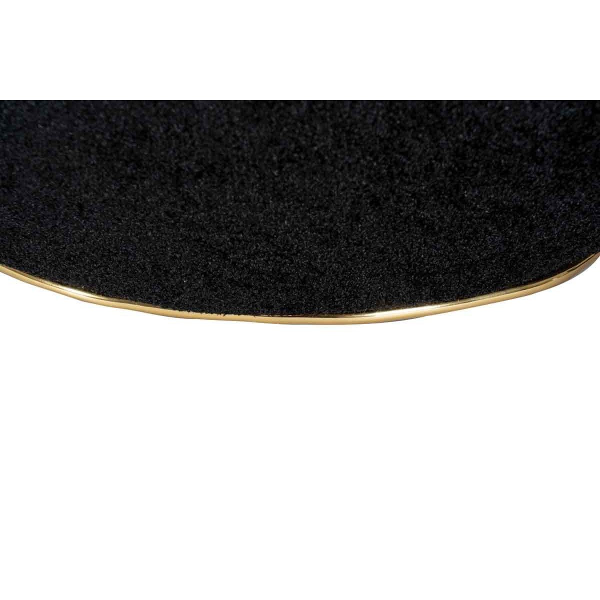 Tabouret de luxe Contessa structure noire et finitions or 60cm