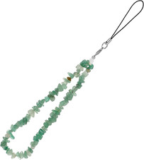 Turquoise Green Phone Charm, Natural Gemstone Beaded Phone Strap Wrist Strap, Na