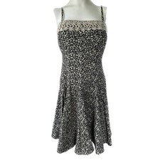 Nine West Women's Fit & Flare 50s Inspired Lace Trim Spaghetti Strap Dress 4