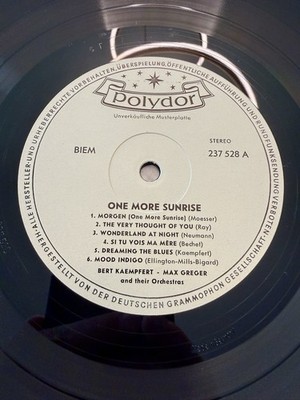 PROMO BERT KAEMPFERT + MAX GREGER ONE MORE SUNRISE 237 528 POLYDOR MUSTERPLATTE 