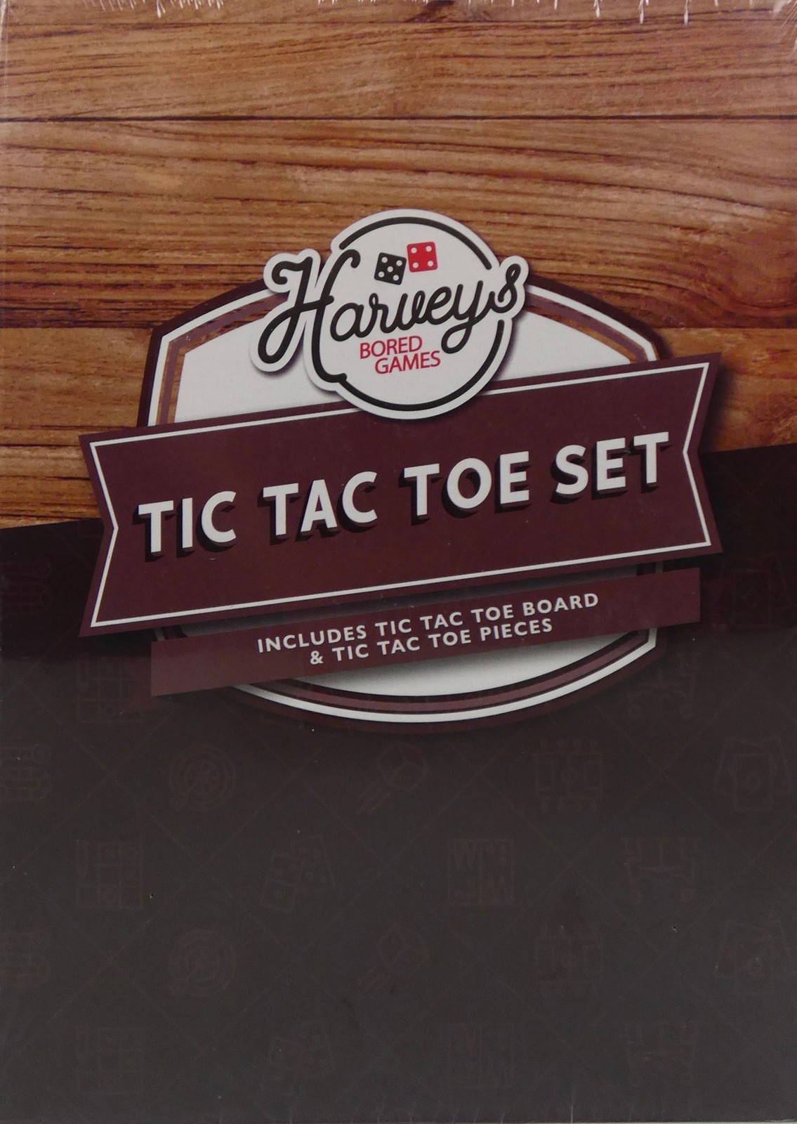 Harveys Bored Games Tic Tac Toe Set New - Includes Board & Pieces - NEW