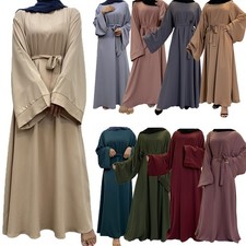 Arab Abaya Dubai Kaftan Muslim Women Long Dress Islamic Cocktail Gown Robe New