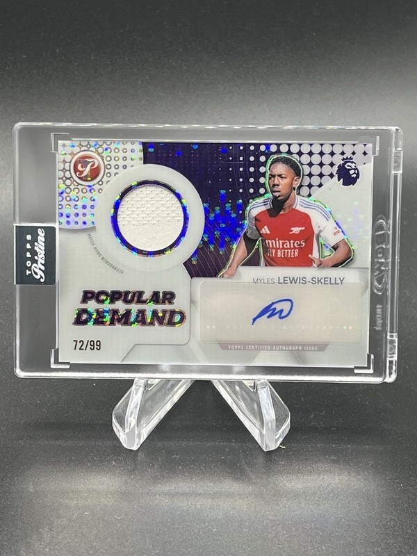 2026 Topps Pristine EPL Myles Lewis Skelly /99 Purple Patch Auto Match Worn