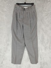 Vtg Womens Wool Pleated Trouser Pants Sz 10 lined Dark Academia Old Money Preppy