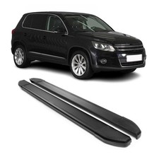 Aluminium Seitenschweller Trittbretter für VW Tiguan 2007-2016 Schwarz 2tlg