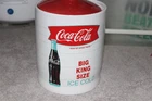 Vintage Coca Cola Cookie Jar Big King Size Ice Cold Sign Of Good Taste 90s Coke