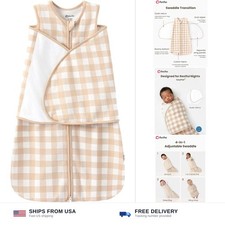 Cotton Swaddle for Newborns, Soft Baby Wearable Blanket, Quiet Hook ...