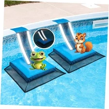  Pool Critter Animal Escape Ramp -Pack Critter Frog Saver Log for 2 Blue