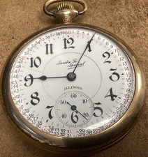 Illinois Santa Fe Special 24k Gold Fill Pocket watch 21 Jewel Railroad Grade 806