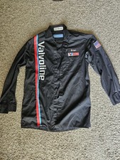 VALVOLINE Mechanic Shirt Mens L Black Workwear Racing Car Oil "Brian"