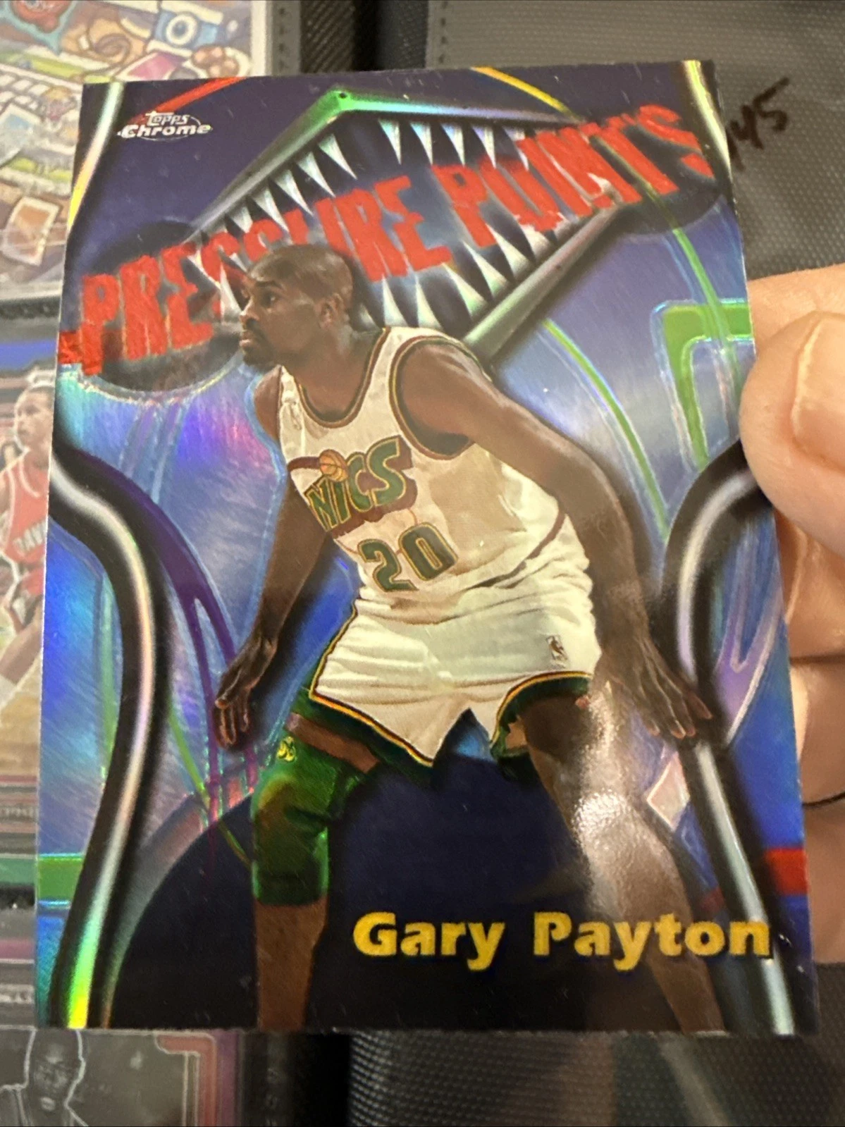 1997-98 Topps Chrome Season's Best SB1 Refractor Gary Payton Pressure Points 145