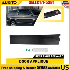Right Rear Forward Door Applique Molding Black Fit Chevrolet GMC Cadillac 1-5X