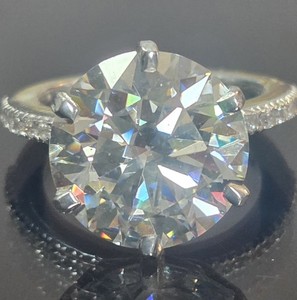 *CERTIFIED* HUGE 8.00 CT. ROUND BRILLIANT CUT WHITE HPHT DIAMOND RING SIZE 6.5