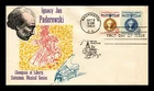 US COVER PADEREWSKI CHAMPION OF LIBERTY FDC COMBO OVERSEAS MAILER CACHET