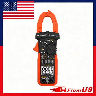 Clamp Multimeter TRMS 6000C 400A 600V 60MΩ 60mF 9.999MHz NCV Wireless Data Hold