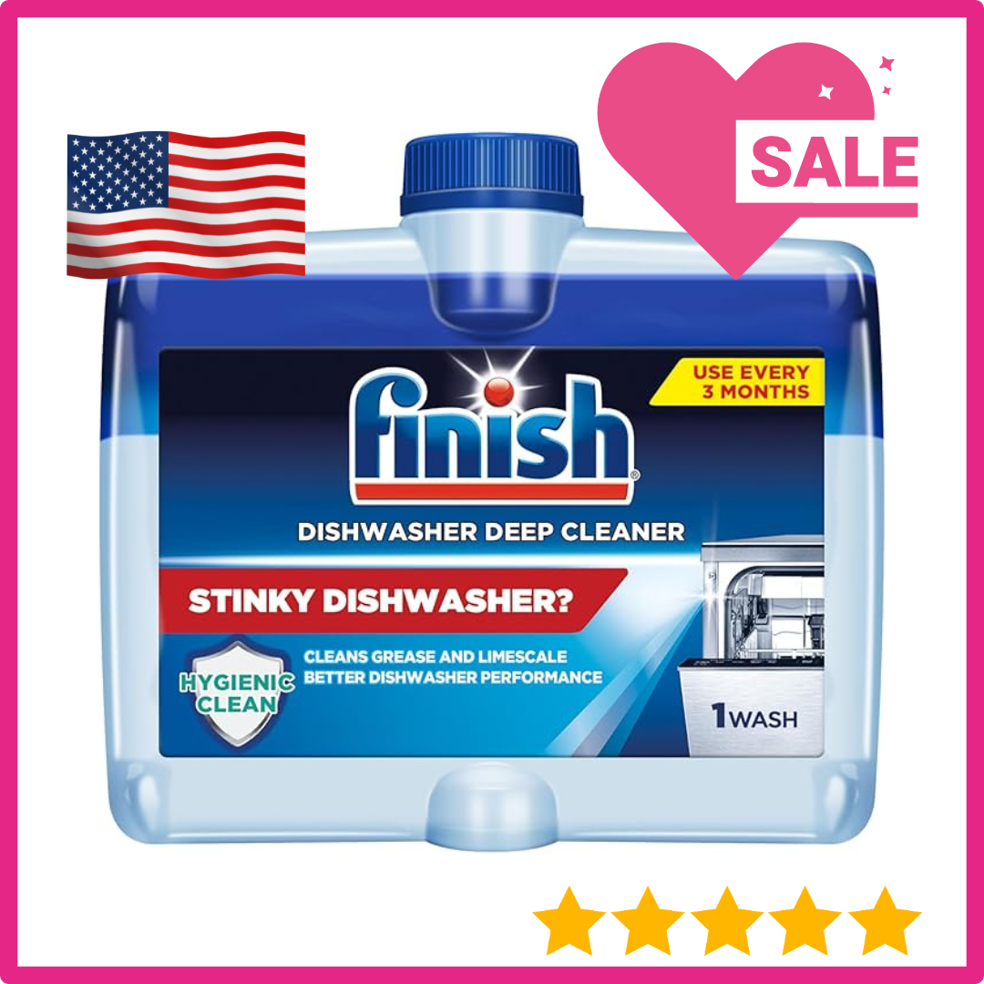 Finish Dual Action Dishwasher Cleaner: Fight Grease & Limescale, Fresh, 8.45 Oz.