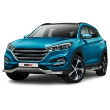Pare-Buffle Avant Pour Hyundai Tucson 2015-2021 en Acier Inoxy Argent