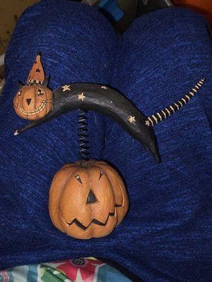 August Moon Halloween Pumpkin Leap By Dan Dipaolo Black Cat