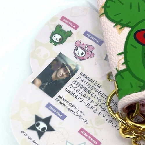 Hello Kitty X tokidoki Slim Wallet Pink Lthr Gold Charm w/cubics Limited Japan - Picture 9 of 9