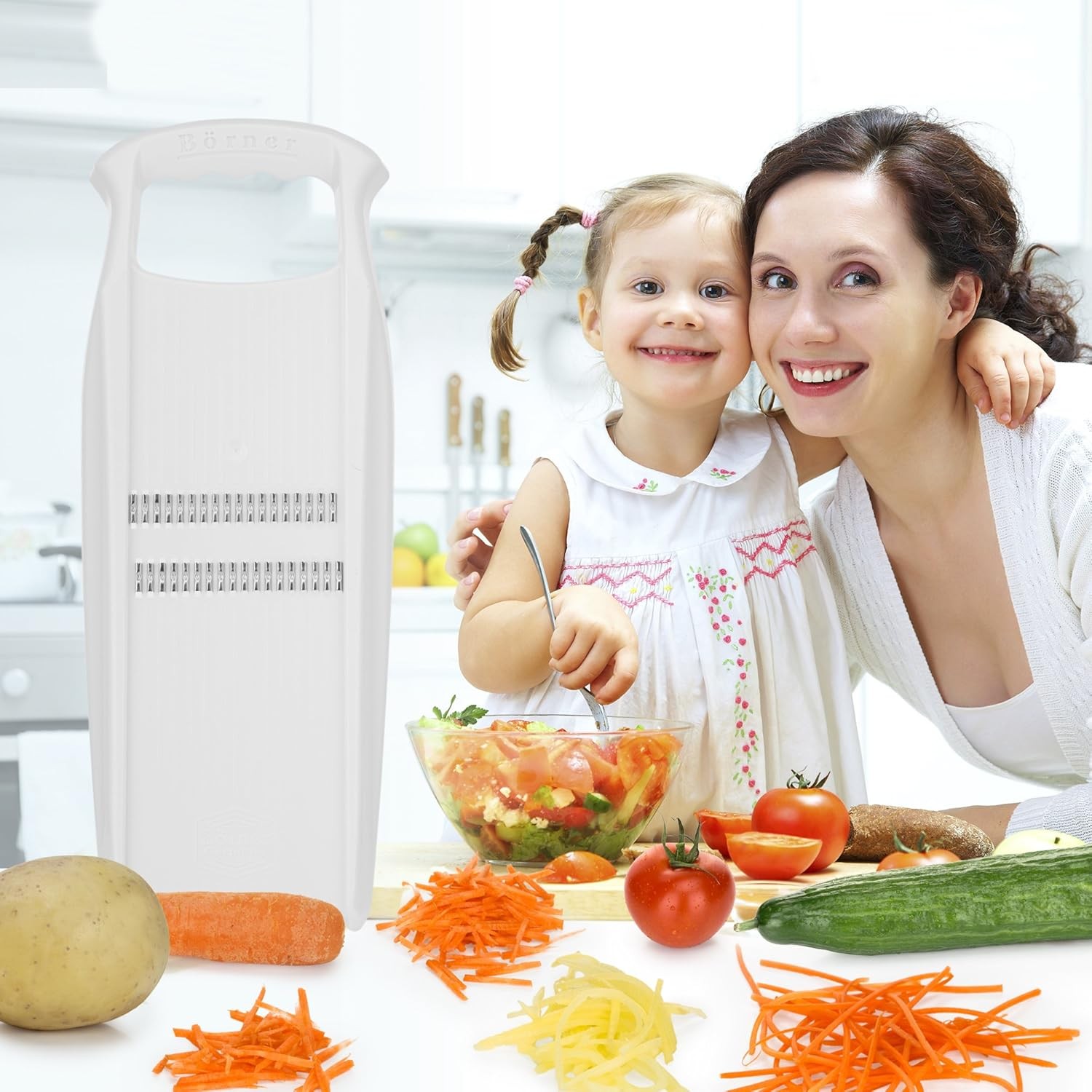 Swissmar V-2053 Borner Power Line Thin PowerLine Julienne Slicer, White 