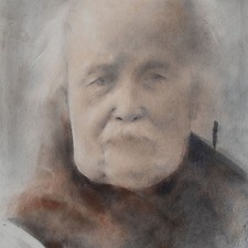 Willi Schmid Male Portrait Munich Secession Unsigned Unique Pastel 1940s