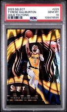 2023 PANINI SELECT GOLD TECTONIC #229 TYRESE HALIBURTON 8/10 PSA 10