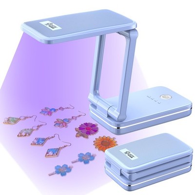 Portable Cordless UV Lamp, Rechargeable UV Light with Foldable & Adjustable H...