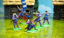 30MM FLAT ZINNFIGUREN ANCIENT SAMURAI WARRIORS, BEAUTIFUL HAND PAINTED