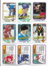 1981-82 Topps Hockey:Lot of 9 different