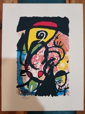 Joan Miro Figure Bird at Night Plate Signed Lithograph on Paper 21/375