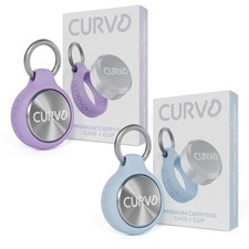 CURVD Premium Carrying Case - Durable Travel Keychain Container, Small Purple