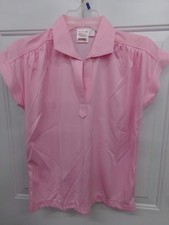 True Vintage Womens Size M Pink 100 Polyester Shirt Blouse Montgomery Ward NWT