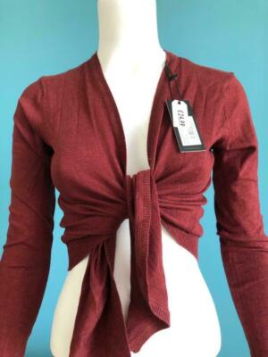 Cardigan Donna Aperto Maniche Lunghe - Maglia Leggera E Versatile In Borgogna, Taglia L, Perfetto Per Ogni Stagione