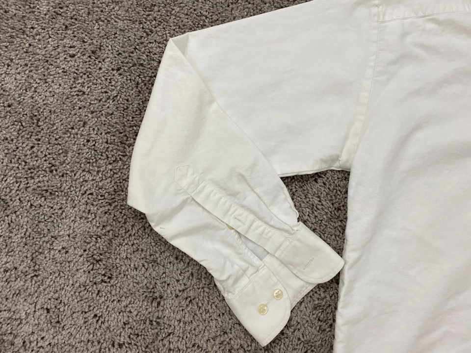 Camisa de vestir Marks & Spencer para hombre 17/43 blanca clásica oxfor abotonada Foto 3 de 4