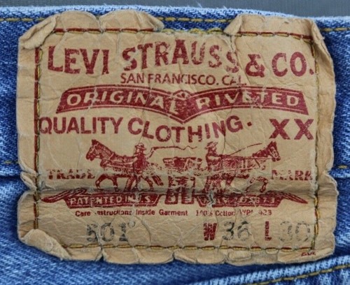 Vintage 2004 Levi's Button Fly 501 Jeans Straight Größe 36x30 (Msr 35x29) - Bild 12 von 12