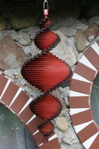 Garten Windspiel Windspirale aus Holz, Länge 90cm, viele Farben - Bild 9 von 11