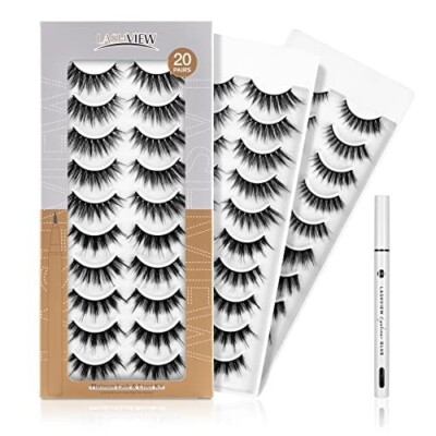 LASHVIEW MAGNETISCHE WIMPERN MIT EYELINER SET - 20 PAAR