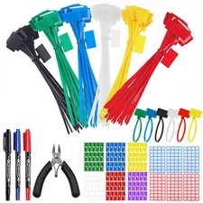 Wire Zip Ties Self-locking Plastic Nylon Cable Ties Multicolor Cord Wire Labels