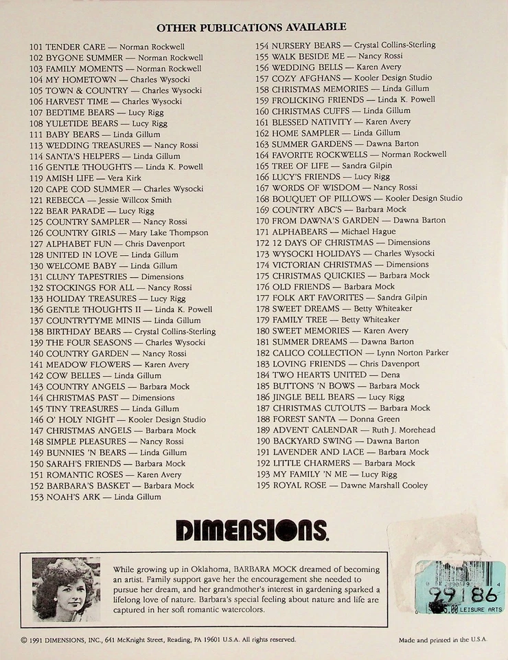 Home & Hearth Children Bears Cross Stitch Patterns By Dimensions - Image 3 of 3