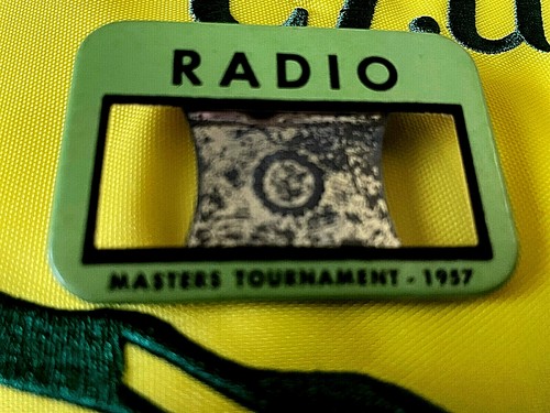 1957 MASTERS GOLF BADGE~RADIO~EXTREMELY RARE TICKET~DOUG FORD~AUGUSTA~PGA~ - Picture 2 of 4