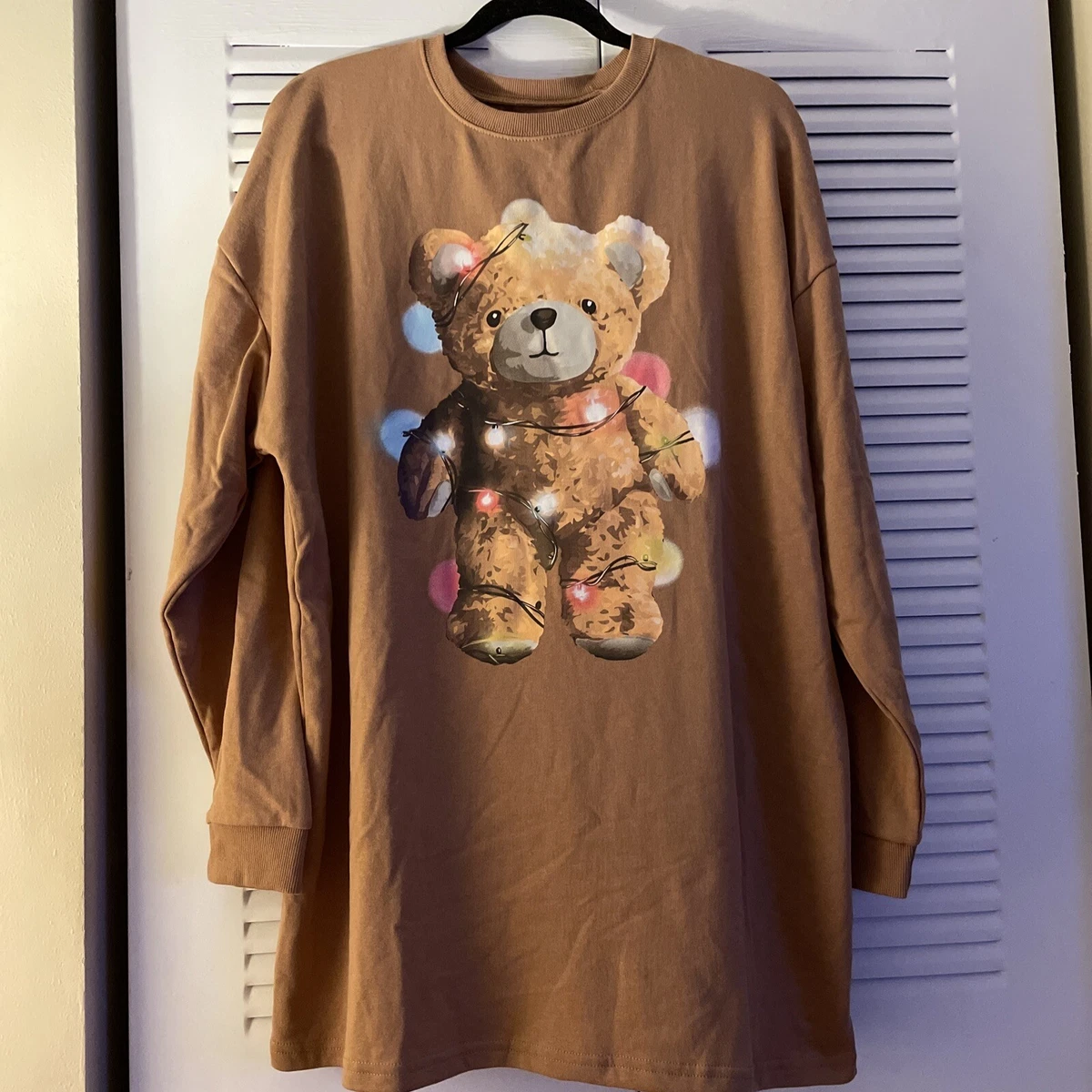 Teddy sweatshirt online dress