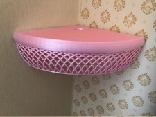 Großes Eckregal mit Vollbund und Rundausschnitt in rosa