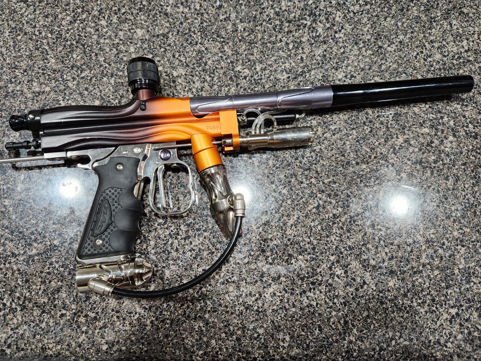 WGP Orracle Autococker Paintball Marker Matte Black/Orange VID IN