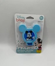 Disney Baby Mouse Pacifier Holder - New - Blue Mickey Mouse