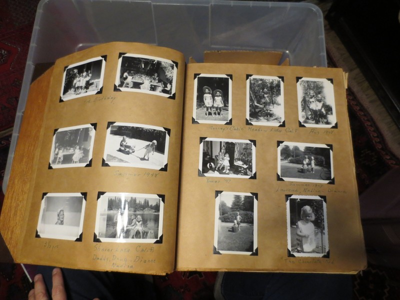 Wooden Photo Album Full of 1950's Pictures 191 fun pics! 2 Drawings NRS