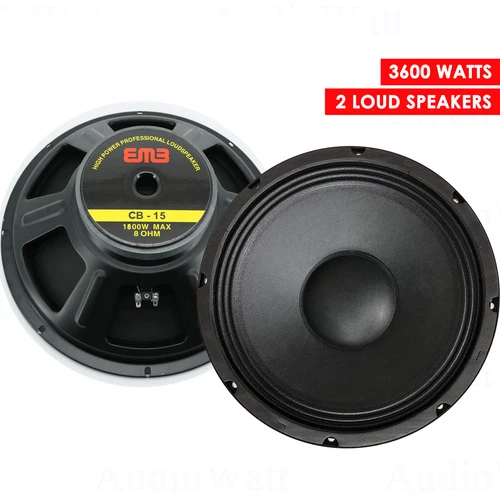 2x EMB CB-15 3600W 15" 8-Ohm Replacement Speakers for JBL,Yamaha,Cerwin,Peavey