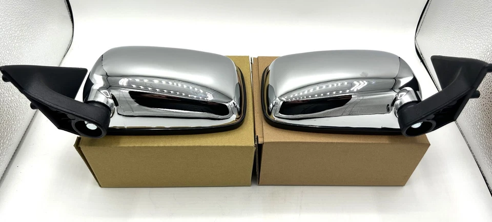 Chrome Mirror Set FOR 86 -93 Mazda B2000 B2200 Pickup PAIR - Image 2 of 4