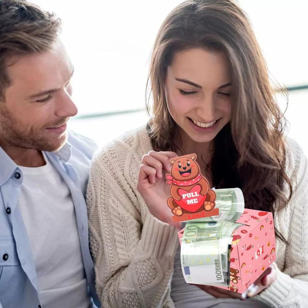 Cash Money Clip Valentine's Day Money Box Paper Cash Pull Gift Boxs