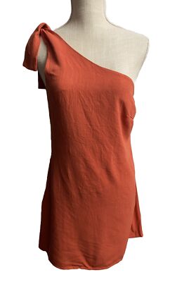 CUPSHE Women's NWT One Shoulder Bow Linen Blend Mini Dress Size S Burnt Orange | eBay CUPSHE Women's NWT One Shoulder Bow Linen Blend Mini Dress Size S Burnt Orange | eBay